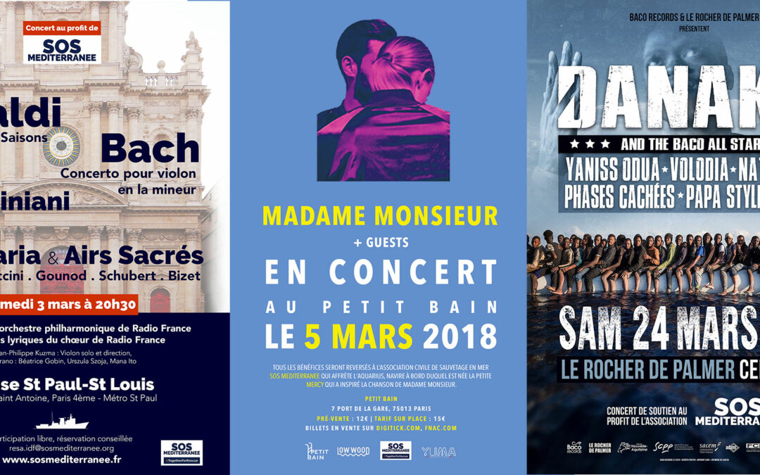 Concerts de soutien en mars à Paris et Bordeaux ! SOS Méditerranée