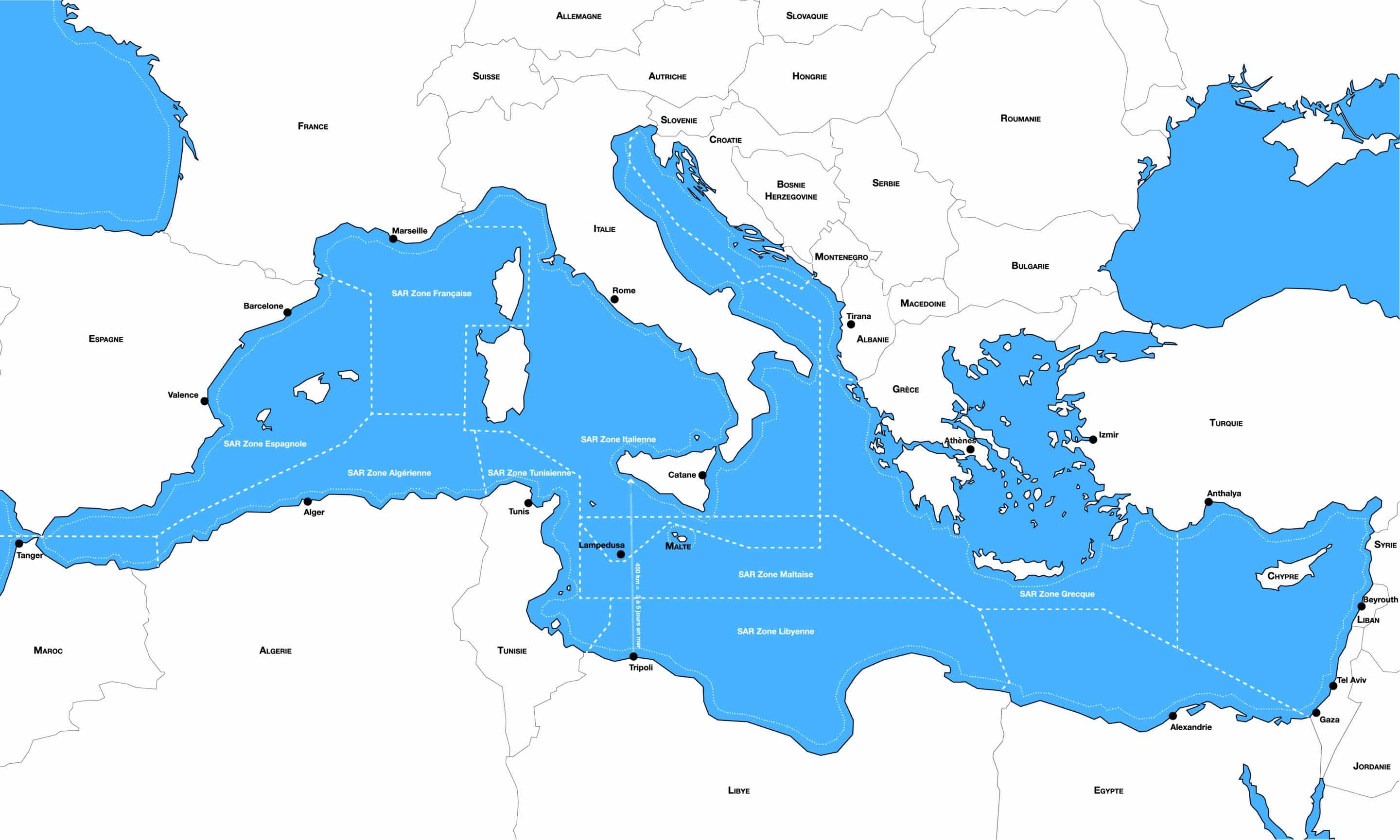 Carte Migration Méditerranée