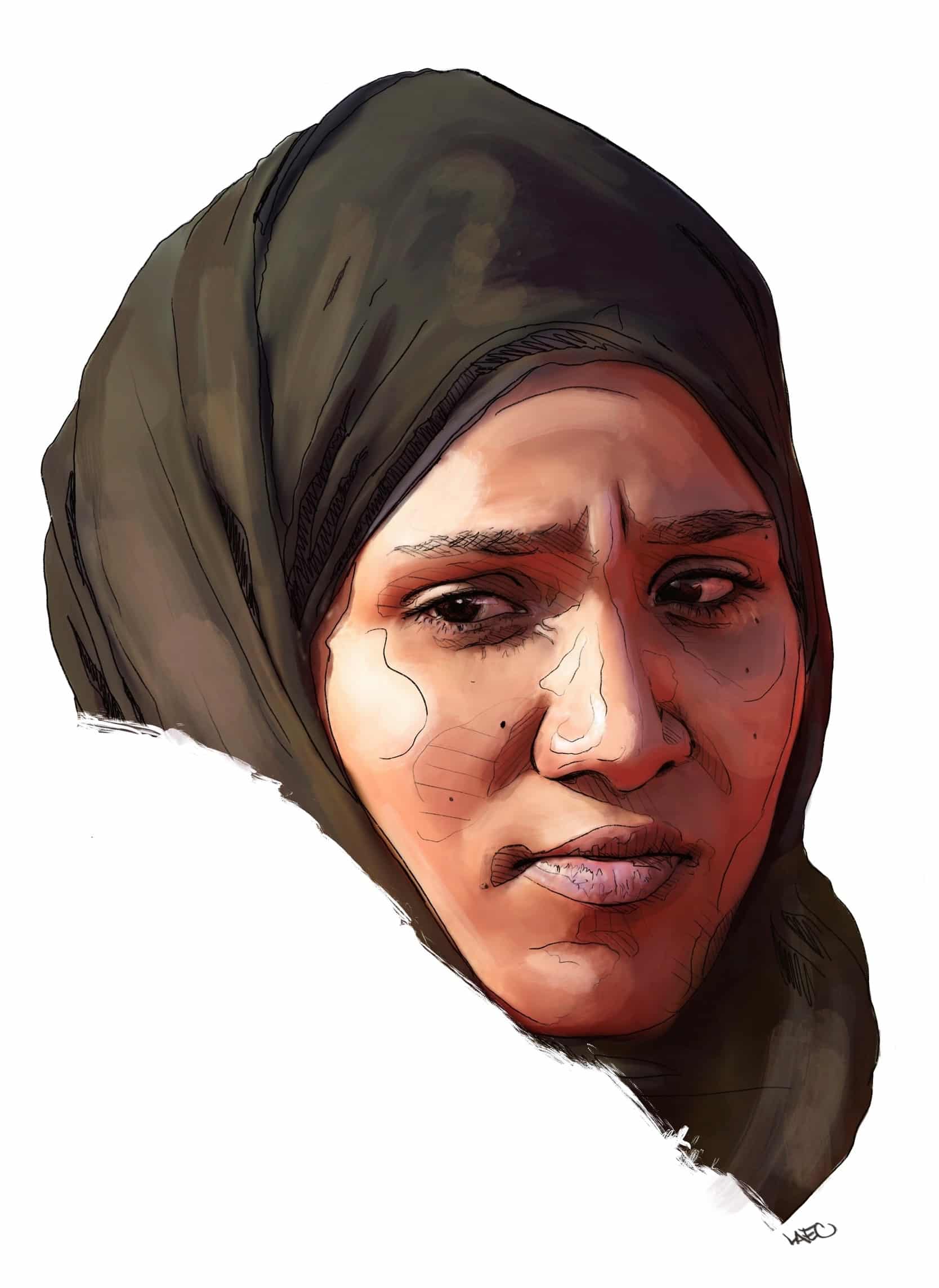 visage de femme, illustration de l'artiste Laec.